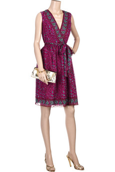Anna Sui paisley wrap dress