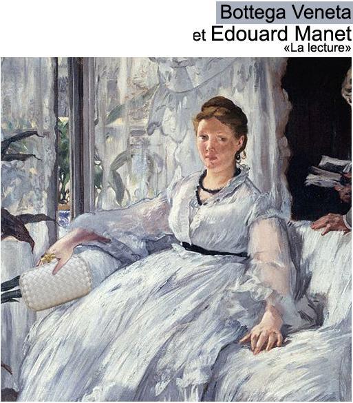 Geanta Bottega Veneta in tabloul “La lecture” de Edouard Manet