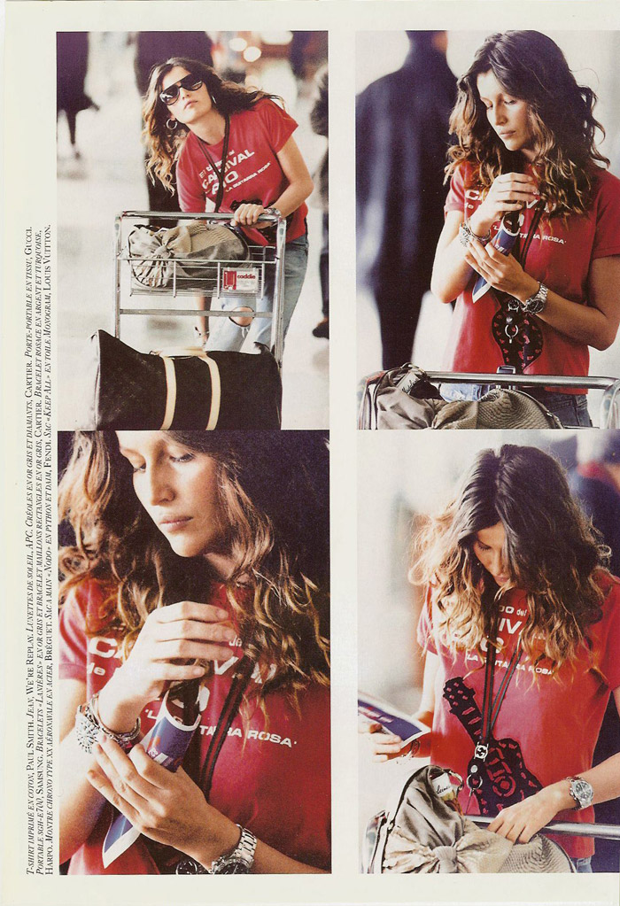 Echappee Belle pentru Vogue aprilie 2004; fotograf: Terry Richardson; stilist: Emanuelle Alt; model: Laetitia Casta Echappee Belle pentru Vogue aprilie 2004; fotograf: Terry Richardson; stilist: Emanuelle Alt; model: Laetitia Casta