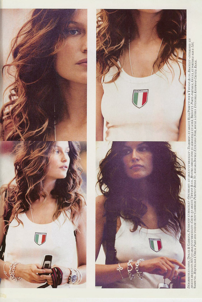 Echappee Belle pentru Vogue aprilie 2004; fotograf: Terry Richardson; stilist: Emanuelle Alt; model: Laetitia Casta Echappee Belle pentru Vogue aprilie 2004; fotograf: Terry Richardson; stilist: Emanuelle Alt; model: Laetitia Casta