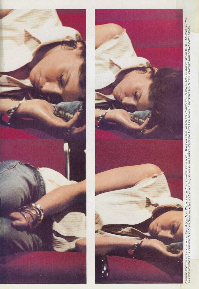 Echappee Belle pentru Vogue aprilie 2004; fotograf: Terry Richardson; stilist: Emanuelle Alt; model: Laetitia Casta Echappee Belle pentru Vogue aprilie 2004; fotograf: Terry Richardson; stilist: Emanuelle Alt; model: Laetitia Casta