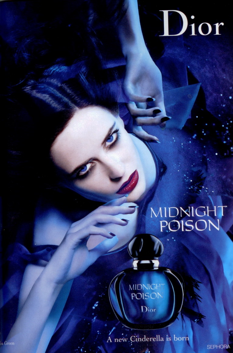 Eva Green in reclama parfumului Midnight Poison Dior