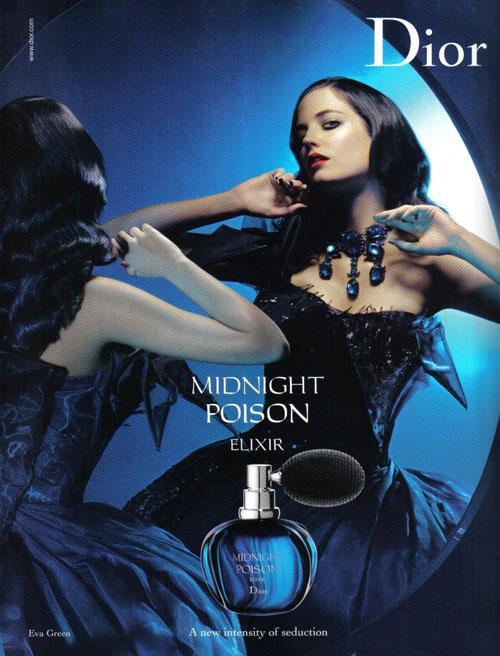 Eva Green in reclama parfumului Midnight Poison Dior