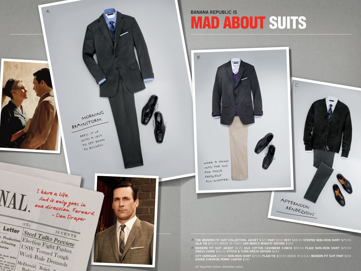 Banana Republic Style guide for Mad Men Banana Republic Style guide for Mad Men
