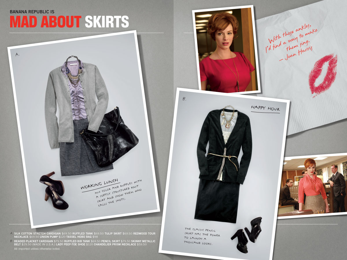 Banana Republic Style guide for Mad Men Banana Republic Style guide for Mad Men