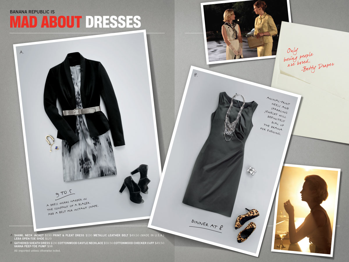 Banana Republic Style guide for Mad Men Banana Republic Style guide for Mad Men